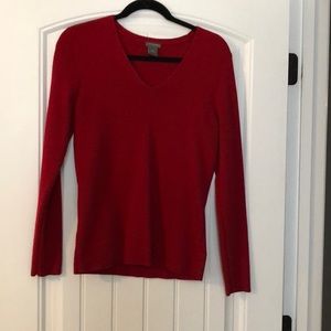 V-neck wool blend sweater
